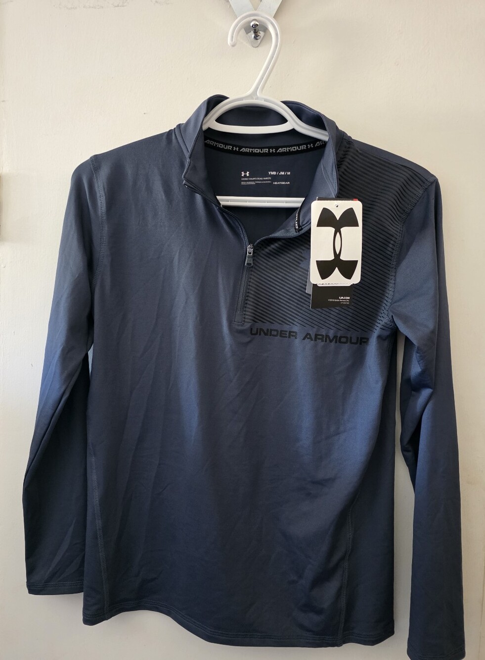 Under Armour Youth Gray Quarter-Zip Performance Pullover